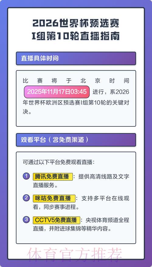 2026世界杯高清直播观看入口获取指南